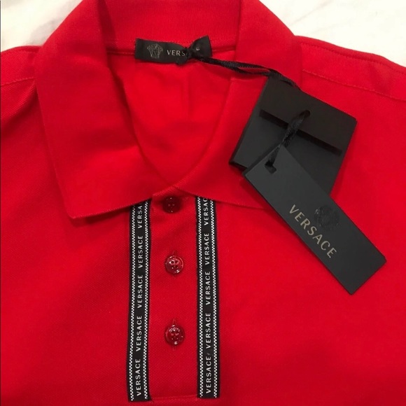 versace shirt red